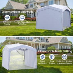 Gainoom 302 X 302 Cm White Pop Up Canopy Tent Foldable Screen Patio Shelter Gazebo - thumbnail 8