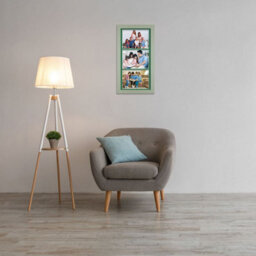 AK Frames 16X8 Green Modern Multi Photo Frame With Emerald Mount - Holds 3 Apertures (3X) 7X5 Photos - thumbnail 3