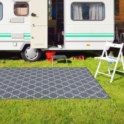 Homeart Outdoor Rugs Easy Cleaning Area Rugs For Balcony,garden,picnic,uv Weather Resistant  D.blue Cream, 80 X 150 Cm - thumbnail 3
