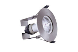 Luminosa Lighting Luminosa Led Fire Rated Static Downlight Recessed Spotlight Round Insulation Guard / Gu10 Holder Satin Nickel Ip65