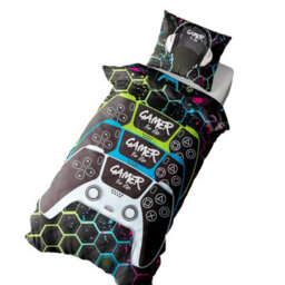 Floso Gamer For Life Graffiti Reversible Duvet Set Multicoloured (Single) - thumbnail 2