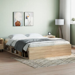 Berkfield Bed Frame Sonoma Oak 150X200 Cm King Size