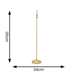 Valuelights Maggie Gold Metal Candlestick Slim Floor Lamp Base - thumbnail 4