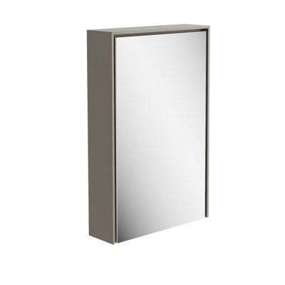Plum&clay Norton Light Grey Single Bathroom Mirrored Led Wall Cabinet (W)450mm (H)700mm - image 1