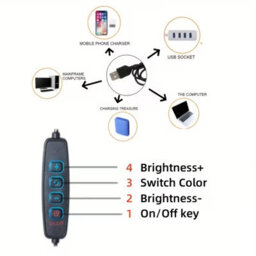 Modern Spiral Usb Desk Lamp With Three Colors And Adjustable Temperature - thumbnail 6