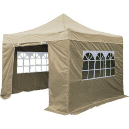 Loops Durable 3X4.5M Pop-Up Gazebo With Waterproof Side Walls - Beige Outdoor Pavilion Tent - thumbnail 1