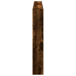 Berkfield Headboard Cabinet With Led Smoked Oak 200X17X102 Cm - thumbnail 7