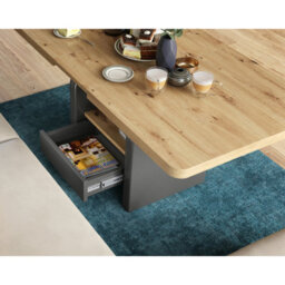 Heze Furniture Lotta 2 In 1 Extending Coffee / Dining Table 120-180Cm - Artisan Oak / Anthracite - thumbnail 4