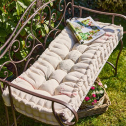Dibor Traditional Belle Jardinere Red Summer Outdoor Garden Bench Cushion (L)112Cm X (W)44Cm