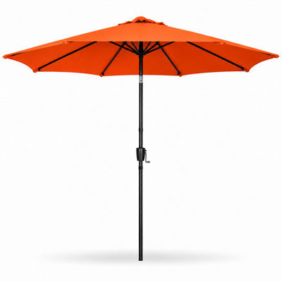 Shopnbits 3M Garden Parasol Sun Shade Canopy Patio Large Outdoor Umbrella Crank Tilt Orange - image 1