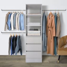 Spacepro Modular Cashmere 3 Drawer Tower Unit (H)2100mm (W)600mm (D)500mm - thumbnail 2