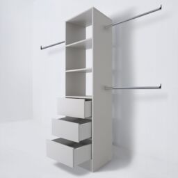 Spacepro Modular Cashmere 3 Drawer Tower Unit (H)2100mm (W)600mm (D)500mm - thumbnail 5