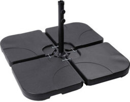 Taylor & Brown 4Pack Black Square Umbrella Base Weights, 60/80Kg, Water/sand Fill, For Hanging Cantilever Garden Parasols - thumbnail 6