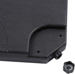 Taylor & Brown 4Pack Black Square Umbrella Base Weights, 60/80Kg, Water/sand Fill, For Hanging Cantilever Garden Parasols - thumbnail 3