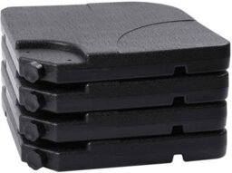 Taylor & Brown 4Pack Black Square Umbrella Base Weights, 60/80Kg, Water/sand Fill, For Hanging Cantilever Garden Parasols - thumbnail 2