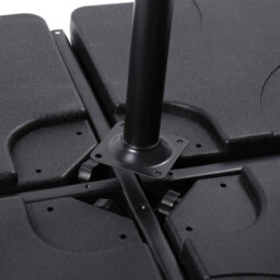 Taylor & Brown 4Pack Black Square Umbrella Base Weights, 60/80Kg, Water/sand Fill, For Hanging Cantilever Garden Parasols - thumbnail 9