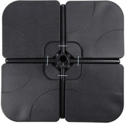 Taylor & Brown 4Pack Black Square Umbrella Base Weights, 60/80Kg, Water/sand Fill, For Hanging Cantilever Garden Parasols - thumbnail 8