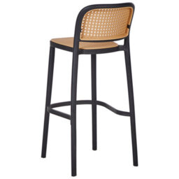 Beliani Set Of 4 Bar Chairs Plose Synthetic Material Beige - thumbnail 7