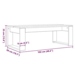 Walplus Coffee Table Black Oak 102 X 50 X 35 Cm Engineered Wood - thumbnail 9