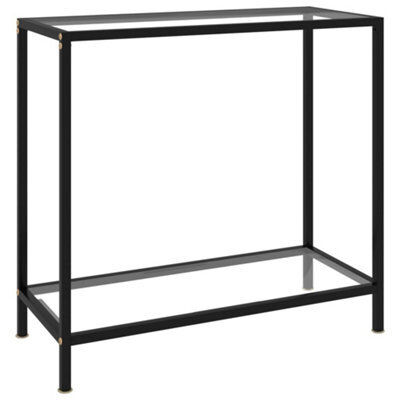 Berkfield Console Table Transparent 80X35X75 Cm Tempered Glass - image 1