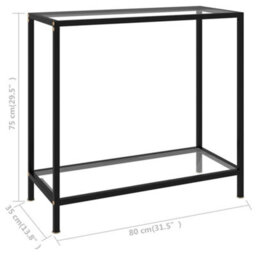 Berkfield Console Table Transparent 80X35X75 Cm Tempered Glass - thumbnail 6