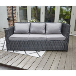 Barcelona 9 Seater Rattan Garden Dining Set With Rising Table In Black - thumbnail 5