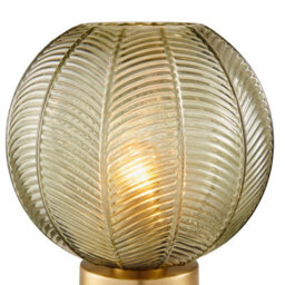 Furniturebox Uk Nadine Small Green Glass Globe Table Lamp - thumbnail 6