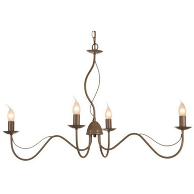 Luminosa Lighting Luminosa Long Island Multi Arm Pendant Ceiling Light Pale Taupe