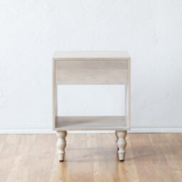 MH London Rhonda Solid Wood Nightstand Bedside Side Table Nightstand With Drawer In Whitewash - thumbnail 4