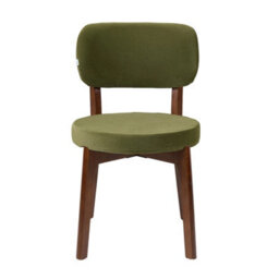 Living And Home 2Pcs Dark Green Upholstered Dining Chair With Wooden Frame, 45.5Cm W X 50.5Cm D X 77Cm H - thumbnail 2