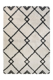 Melrose Shaggy Diamond Patterned Lines Indoor Large Area Rug 160/230Cm - thumbnail 4