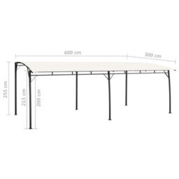 Berkfield Garden Sunshade Awning 6X3X2.55 M Cream - thumbnail 6