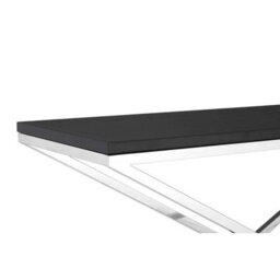 Premier Housewares Interiors By Premier Black And White Console Table, Luxury Modern Rectangular Console Table, Black Wood Hallway Console Table - thumbnail 3