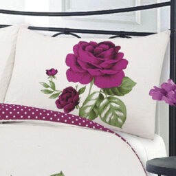 Homespace Direct Ltd Kampala Hill Isabella Plum Duvet Cover Set Floral Themed King Bedding Set - thumbnail 4