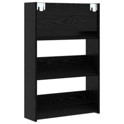 Walplus Wall Shoe Cabinet With Shelf Other Black Oak Engineered Wood - thumbnail 7