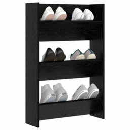 Walplus Wall Shoe Cabinet With Shelf Other Black Oak Engineered Wood - thumbnail 3