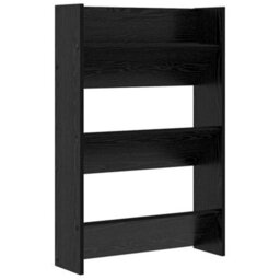 Walplus Wall Shoe Cabinet With Shelf Other Black Oak Engineered Wood - thumbnail 2