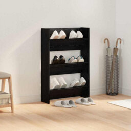 Walplus Wall Shoe Cabinet With Shelf Other Black Oak Engineered Wood - thumbnail 4