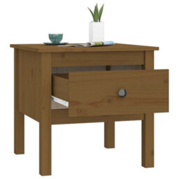 Berkfield Side Table Honey Brown 50X50X49 Cm Solid Wood Pine - thumbnail 5