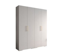 Arte Elegant White Inova 3 Hinged Door Wardrobe W2000mm H2370mm D470mm - Versatile Storage With Gold Vertical Handles - thumbnail 1