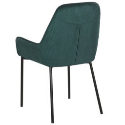 Beliani Set Of 2 Dining Chairs Loverna Corduroy Dark Green - thumbnail 6
