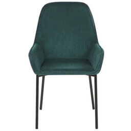 Beliani Set Of 2 Dining Chairs Loverna Corduroy Dark Green - thumbnail 5