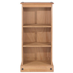 Core Products Premium Corona Low Narrow Bookcase, Antique Waxed Pine H103.6Cm X W46.0Cm X D20.0Cm - thumbnail 2