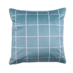 Dreams & Drapes Bear Walks Luxe Teal Velvet Filled Cushion - thumbnail 2