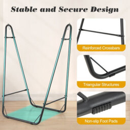 Gainoom Hammock Chair With Stand Swing Chair With Heavy Duty Metal Frame And Side Pocket - thumbnail 8