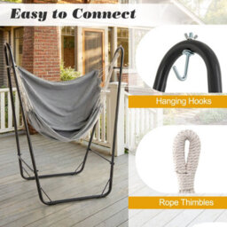 Gainoom Hammock Chair With Stand Swing Chair With Heavy Duty Metal Frame And Side Pocket - thumbnail 7