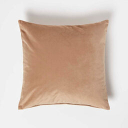 Homescapes Beige Velvet Cushion, 45 X 45 Cm - thumbnail 3