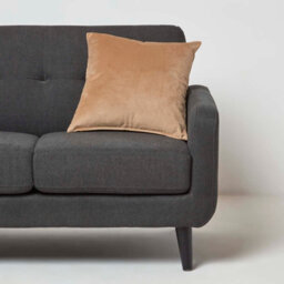 Homescapes Beige Velvet Cushion, 45 X 45 Cm - thumbnail 2