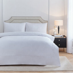 Paoletti Elara Embroidered Duvet Sets, White, Double - thumbnail 1