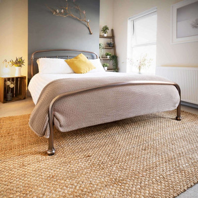 Loomed Natural Brown Woven Jute Area Rug 160X230Cm - image 1